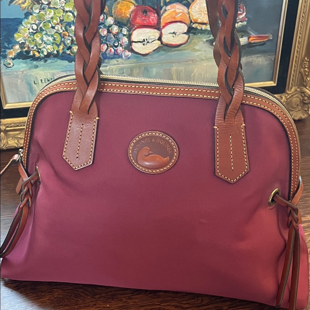 Dooney & Bourke Cranberry Color Domed Satchel